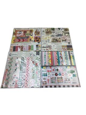 Authentique & Echo P Scrapbook Paper Cheerful, Homestead, Retro Vintage 12"x12"